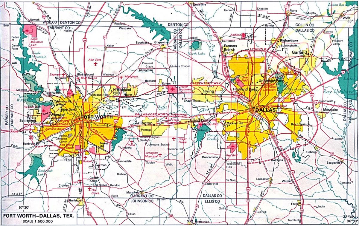 mapa del nord de Dallas