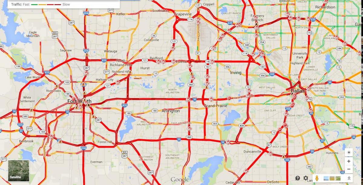 mapa de Dallas trànsit