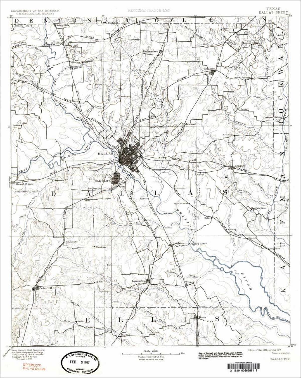 Dallas, Texas mapa