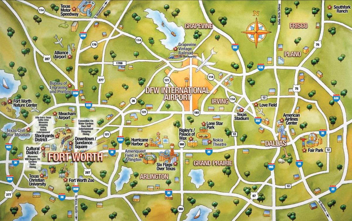 DFW mapa de la ciutat