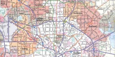 Mapa de Dallas, Texas zona