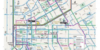 Dallas autobús mapa de rutes