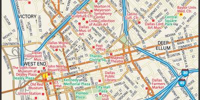 Mapa del centre de Dallas carrers
