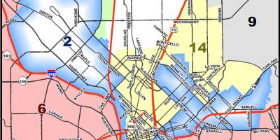 Dallas ajuntament de districte mapa