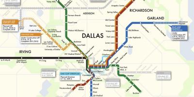 Dallas tren sistema mapa