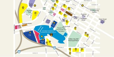 Mapa de medicina de la ciutat de Dallas mapa