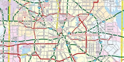Dallas mapa de la ciutat